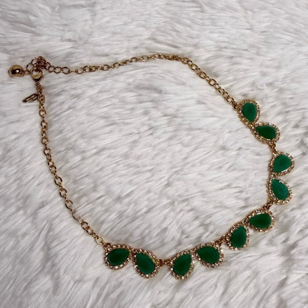 Kate Spade Tear dop Green Necklace